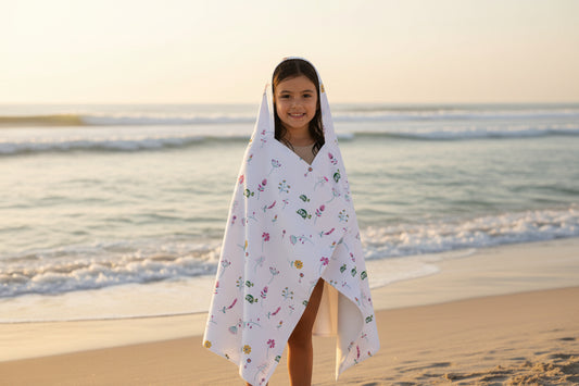 Kid's Hooded Towel — "In Bloom"