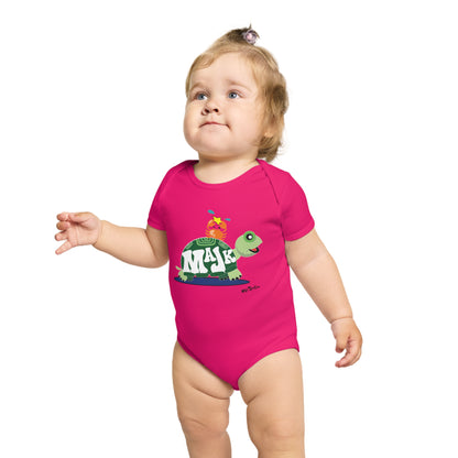 Short Sleeve Baby Bodysuit  "Besties" (100% Cotton)