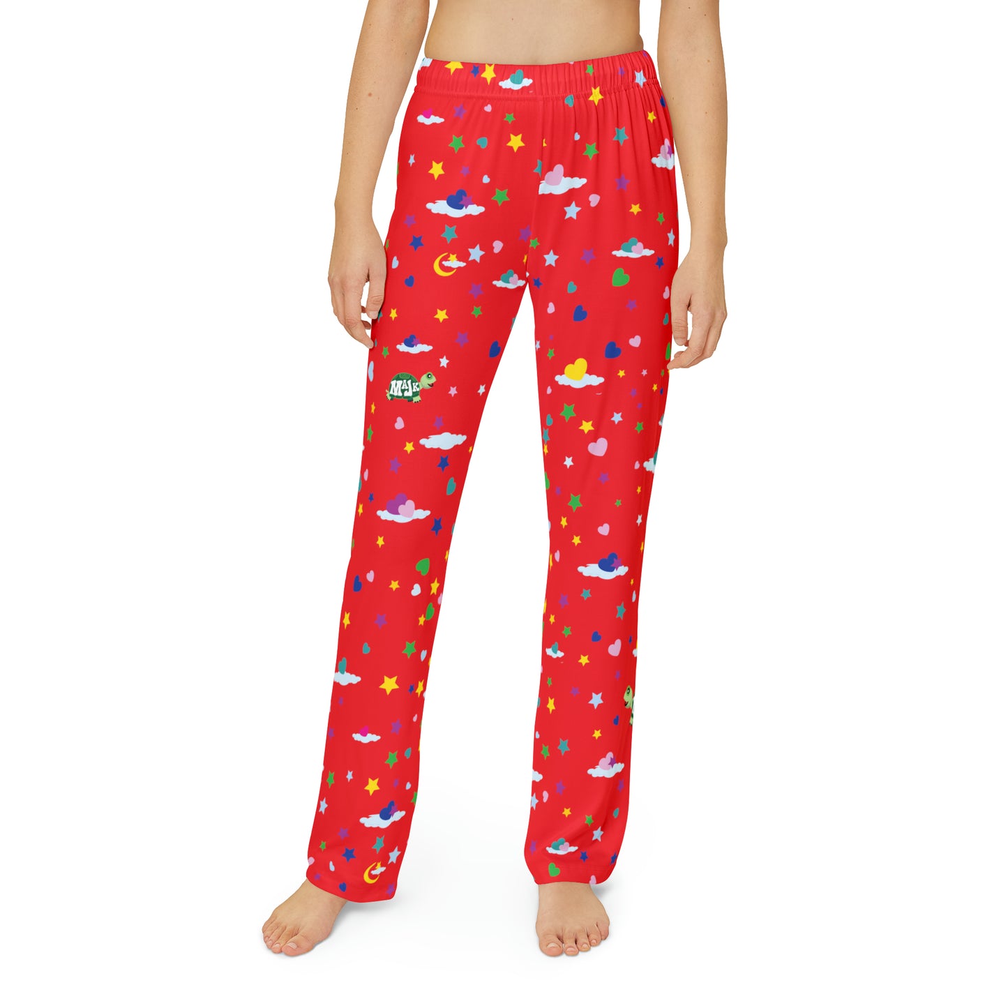 Kids Pajama Pants, Red "Sweet Dreams"