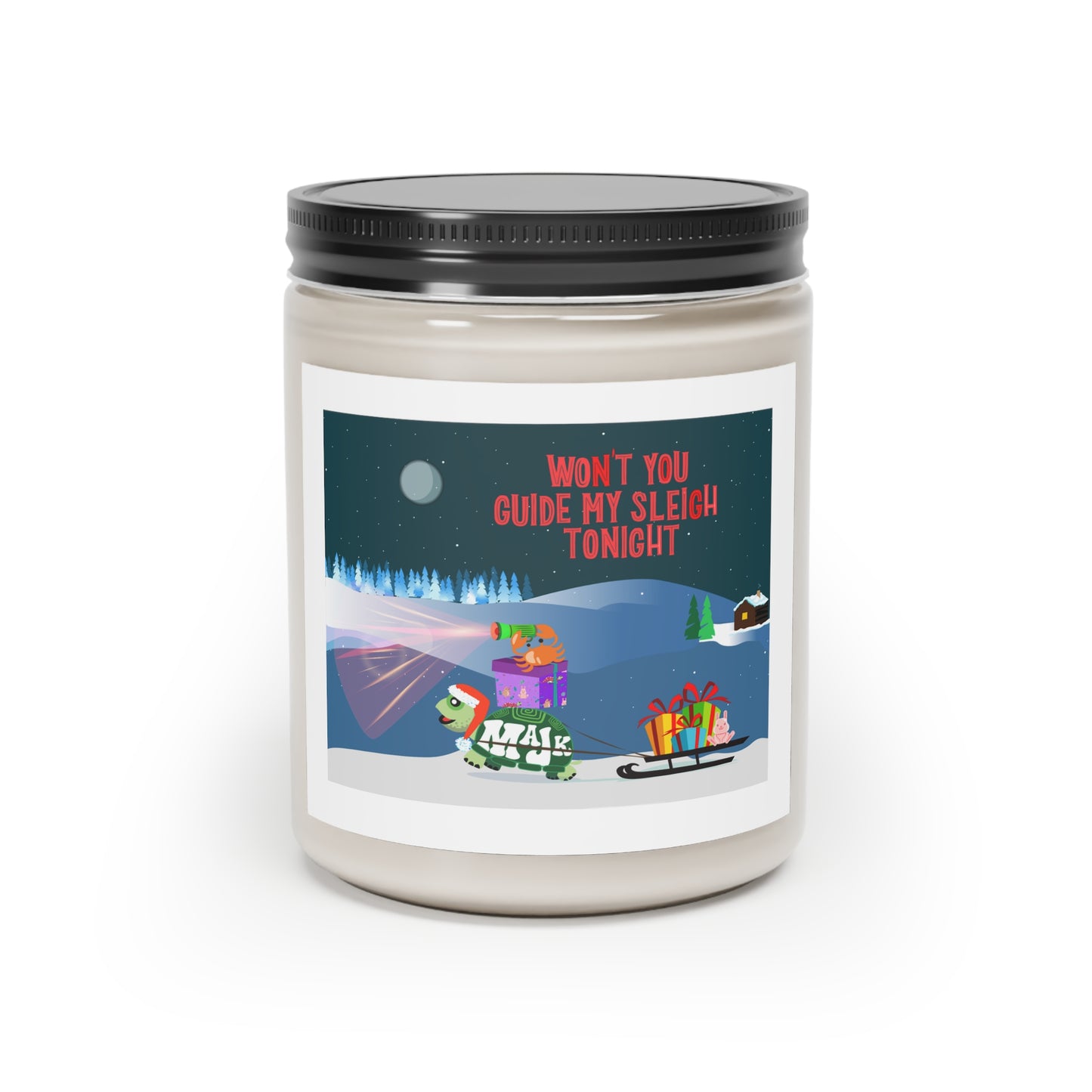Scented Candle, 9oz "Wont' You Guide My Sleigh Tonight"