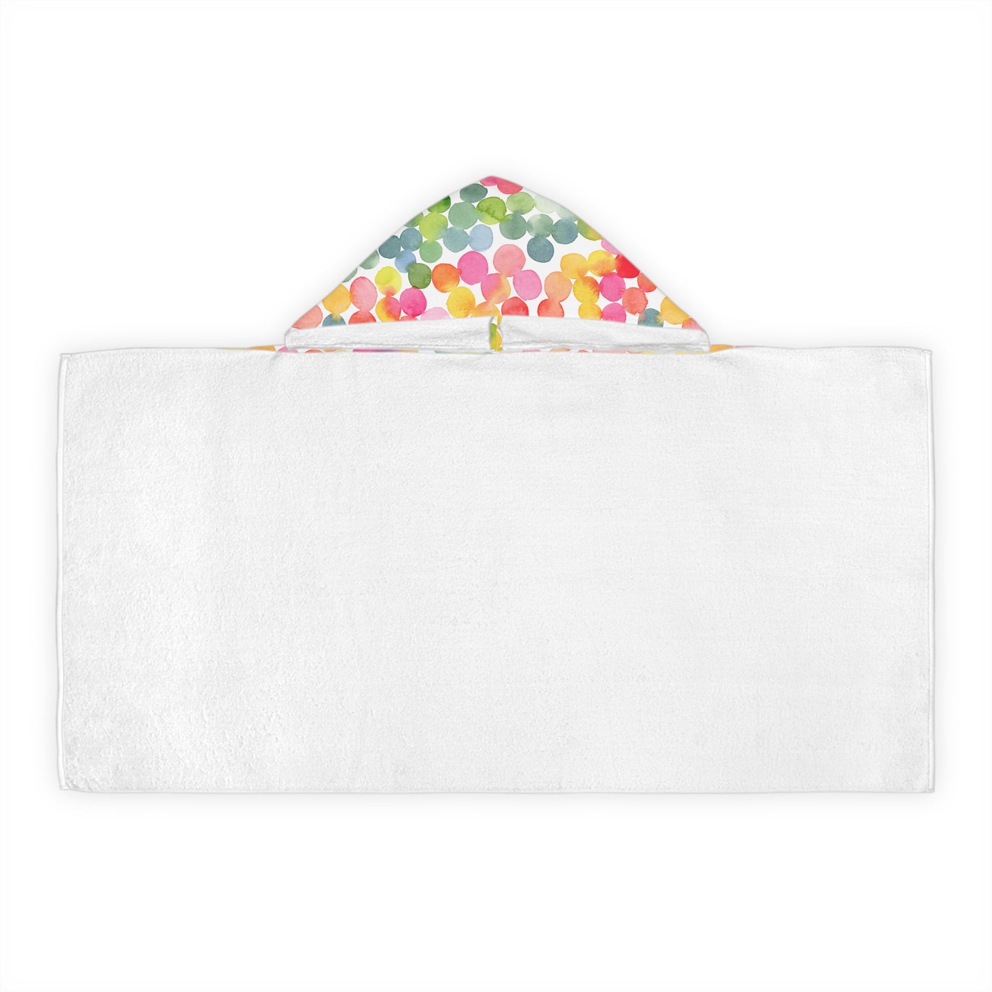 Kids Hooded Towel with Confetti Style Pattern and Majk Turtle Logo | Beach, Pool, Bath | Soft and Absorbent