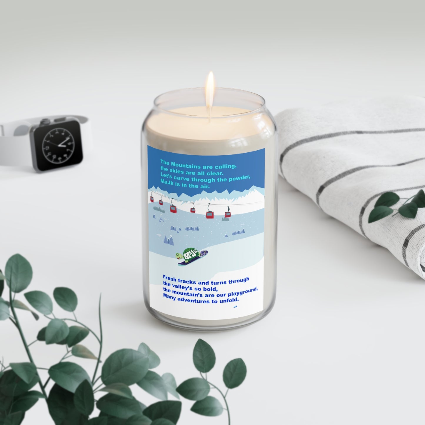 Scented Candle, 13.75oz "The Mountain's Are Calling!" (Comfort Spice scent)