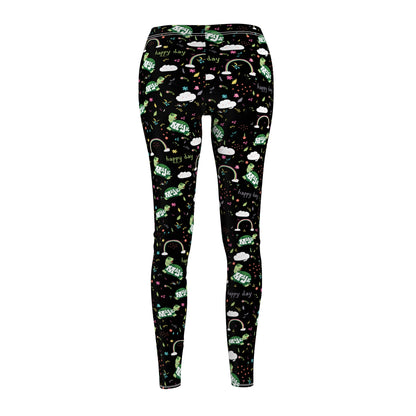 Women's Cut & Sew Casual Leggings, Happy Days Collection