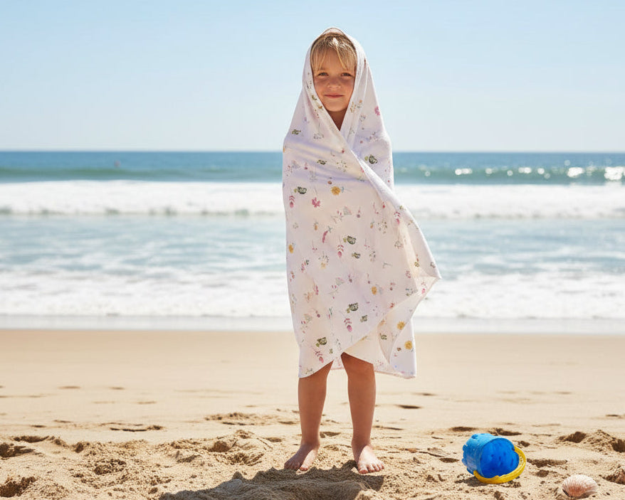 Kid's Hooded Towel — "In Bloom"