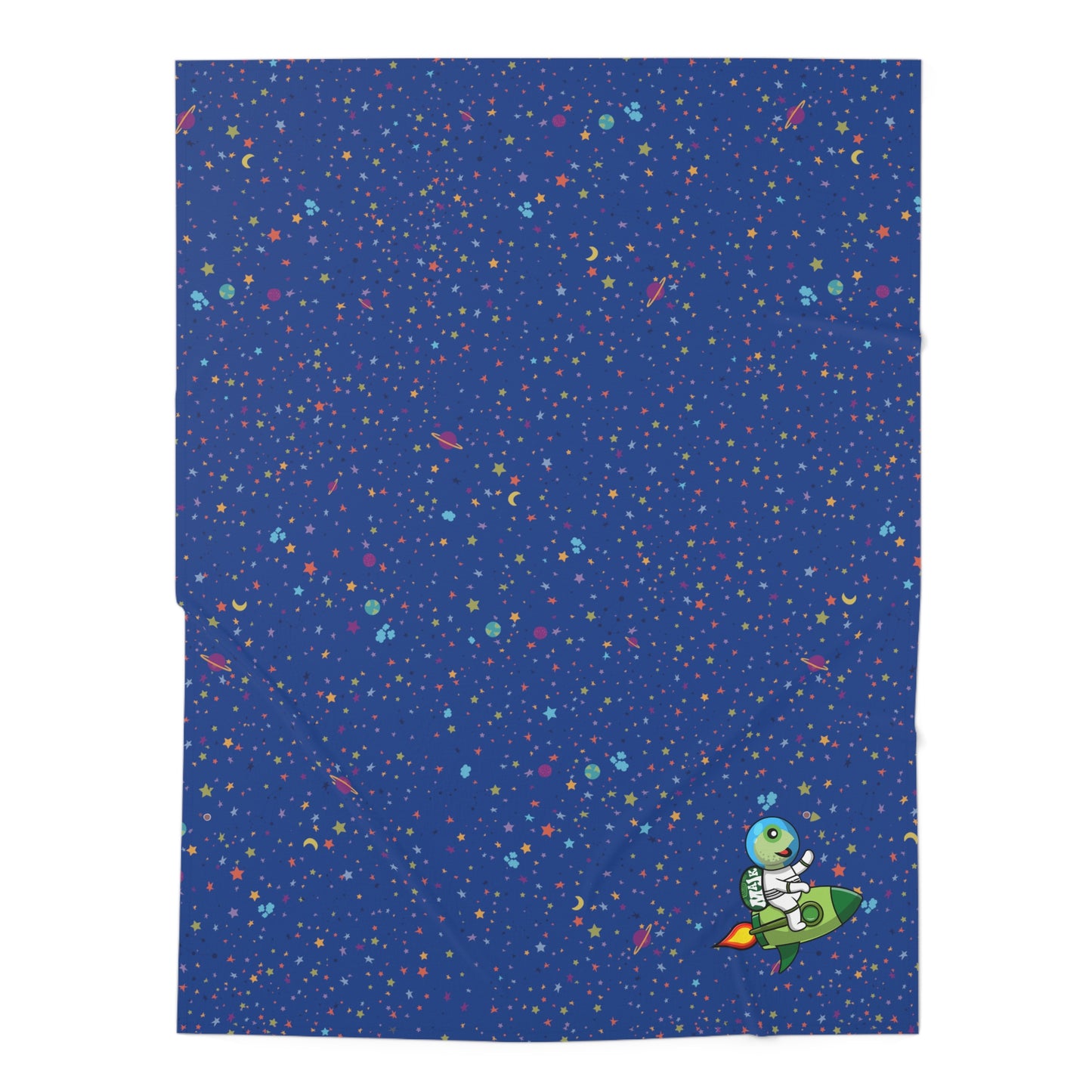 Baby Swaddle Blanket, Blast off Collection "starry night"  (Blue)