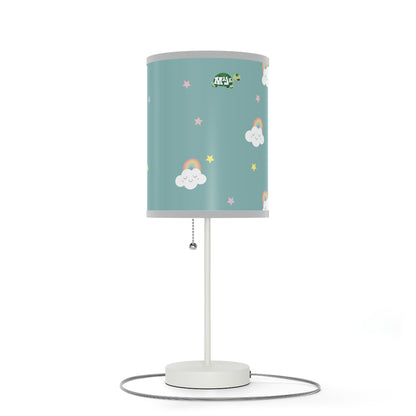 Lamp on a Stand, US/CA "Rainbows and Smiles" (Aqua)