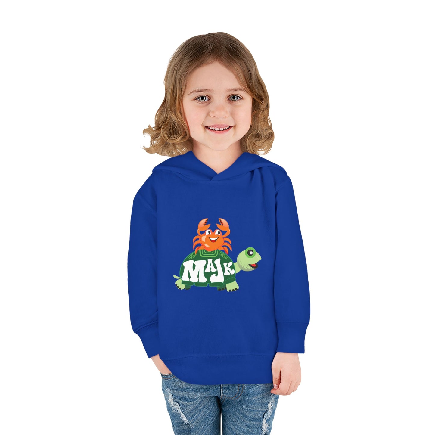 Toddler Pullover Hoodie Adventure with MAJK Turtle and Crabby Crab