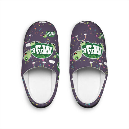 Men's Indoor Slippers, Happy Days Collection (Purple)