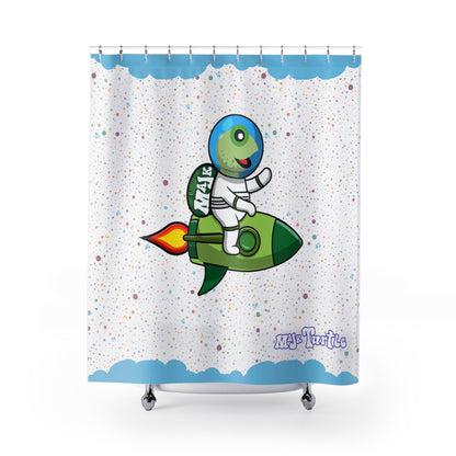 Shower Curtains "Tranquil Cosmic Voyage'