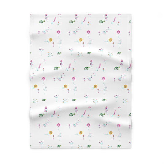 Soft Fleece Baby Blanket "Baby in Bloom"