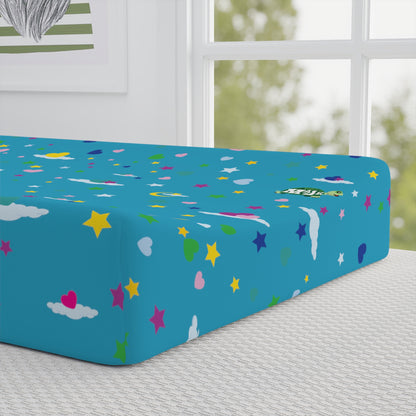 Baby Changing Pad Cover "Sweet Dreams Little One" Collection (Teal)