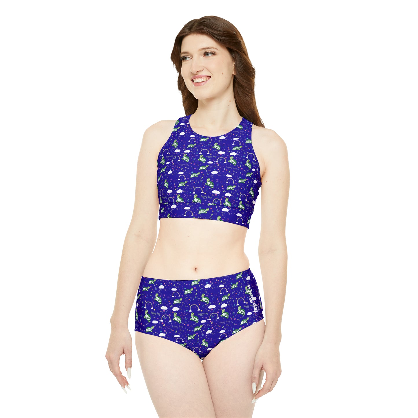 Youth/ Women's Sporty 2 piece Bikini Swimsuit set "Happy Days Collection"