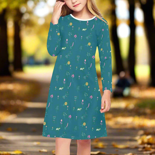 Front view of Long Sleeve Female Fall Dress