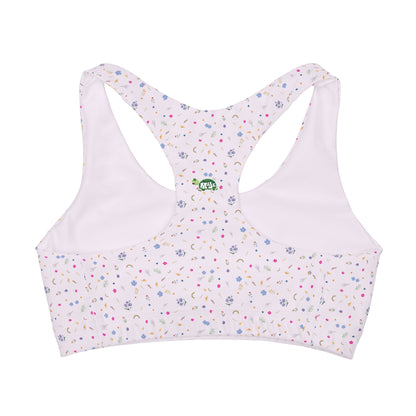 Girls' Double Lined Seamless Sports Bra- Over the Rainbow Collection