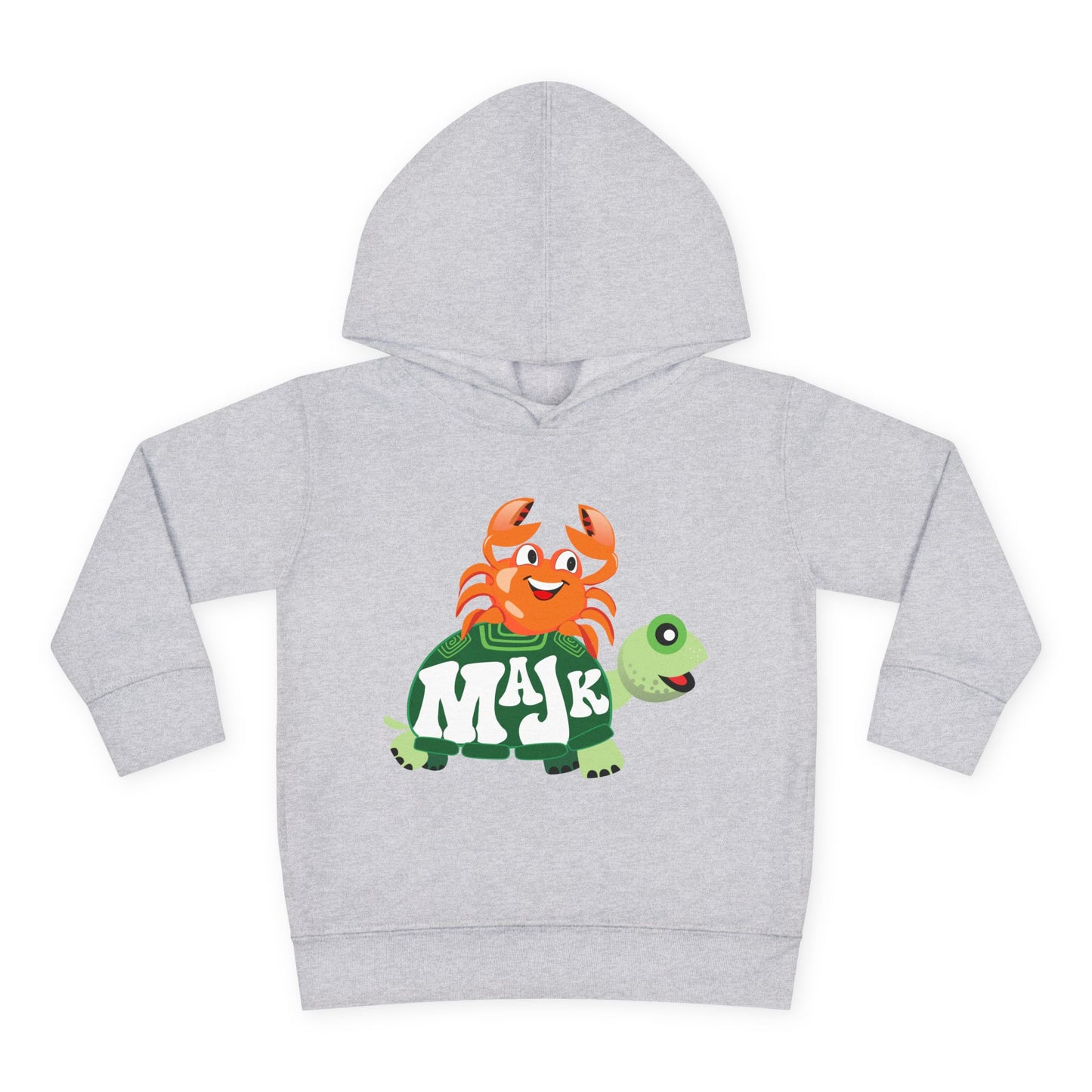 Toddler (2T-5/6T) Fleece Hoodie, MAJK Turtle and Crabbie Crab Best Friends Pullover Sweatshirt