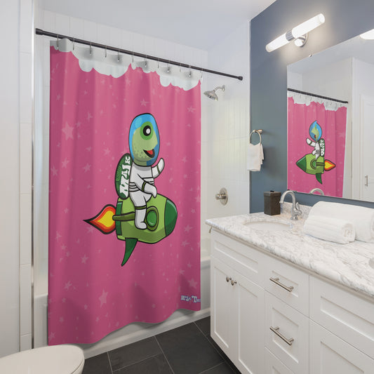 Shower Curtains, "Turtle's can be astronauts too"-