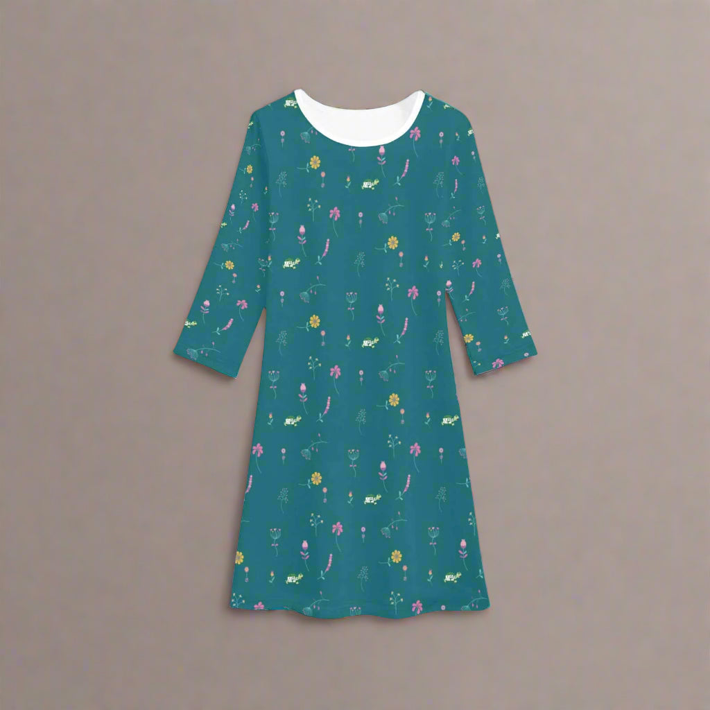 Long sleeve female dress for girls