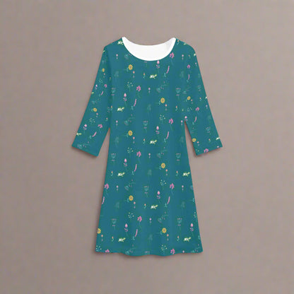 Long sleeve female dress for girls