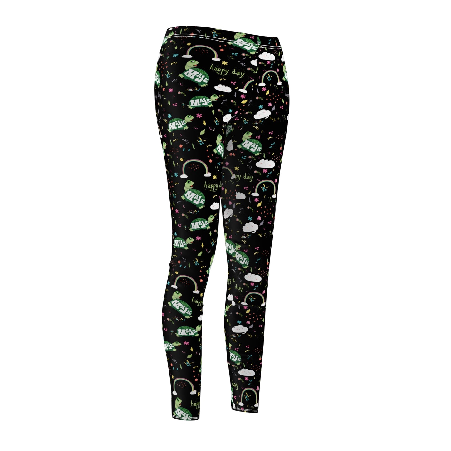 Women's Cut & Sew Casual Leggings, Happy Days Collection