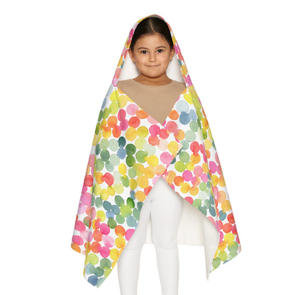 Kids Hooded Towel with Confetti Style Pattern and Majk Turtle Logo | Beach, Pool, Bath | Soft and Absorbent