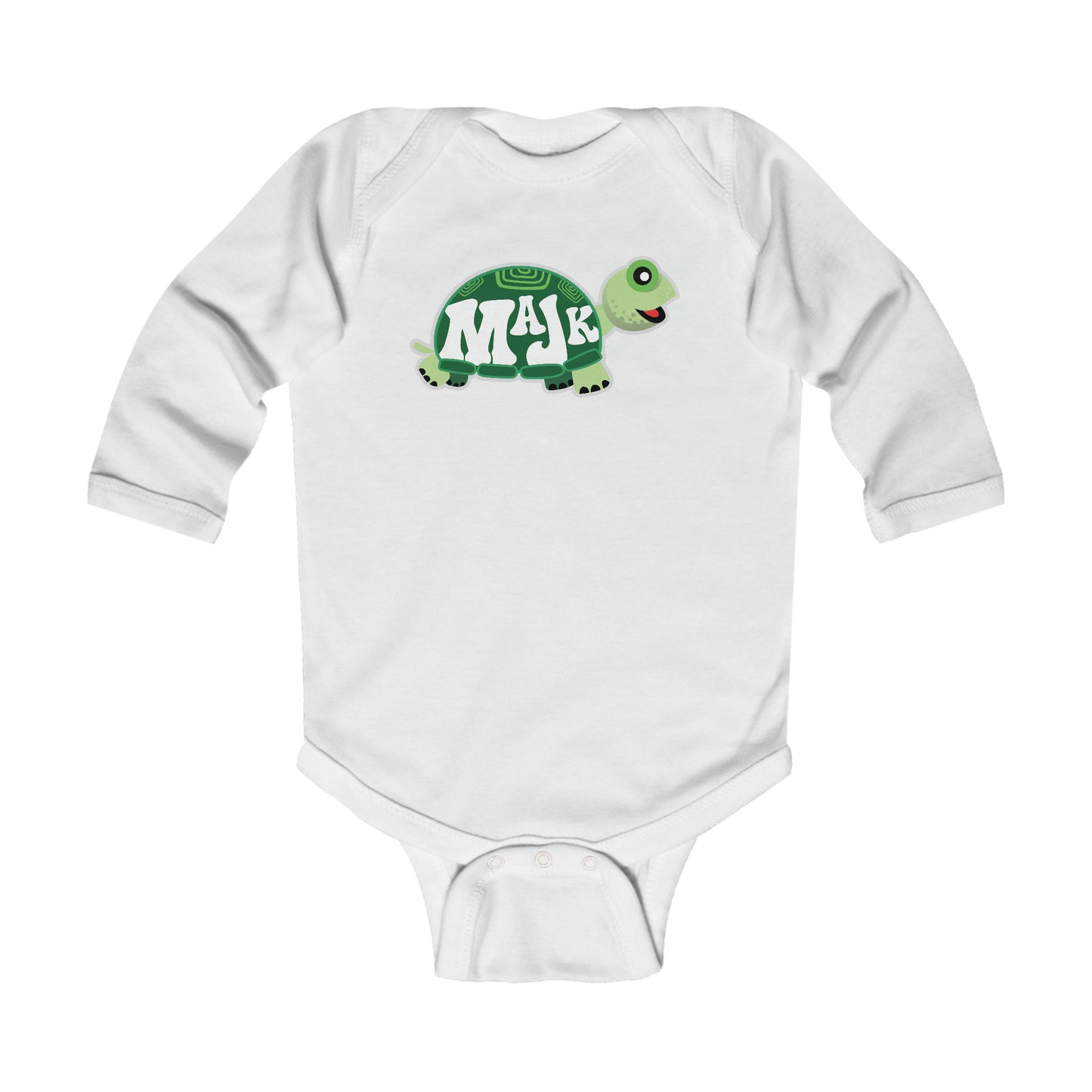 Infant Long Sleeve Bodysuit, by MaJk Turtle Designs (100% Cotton)