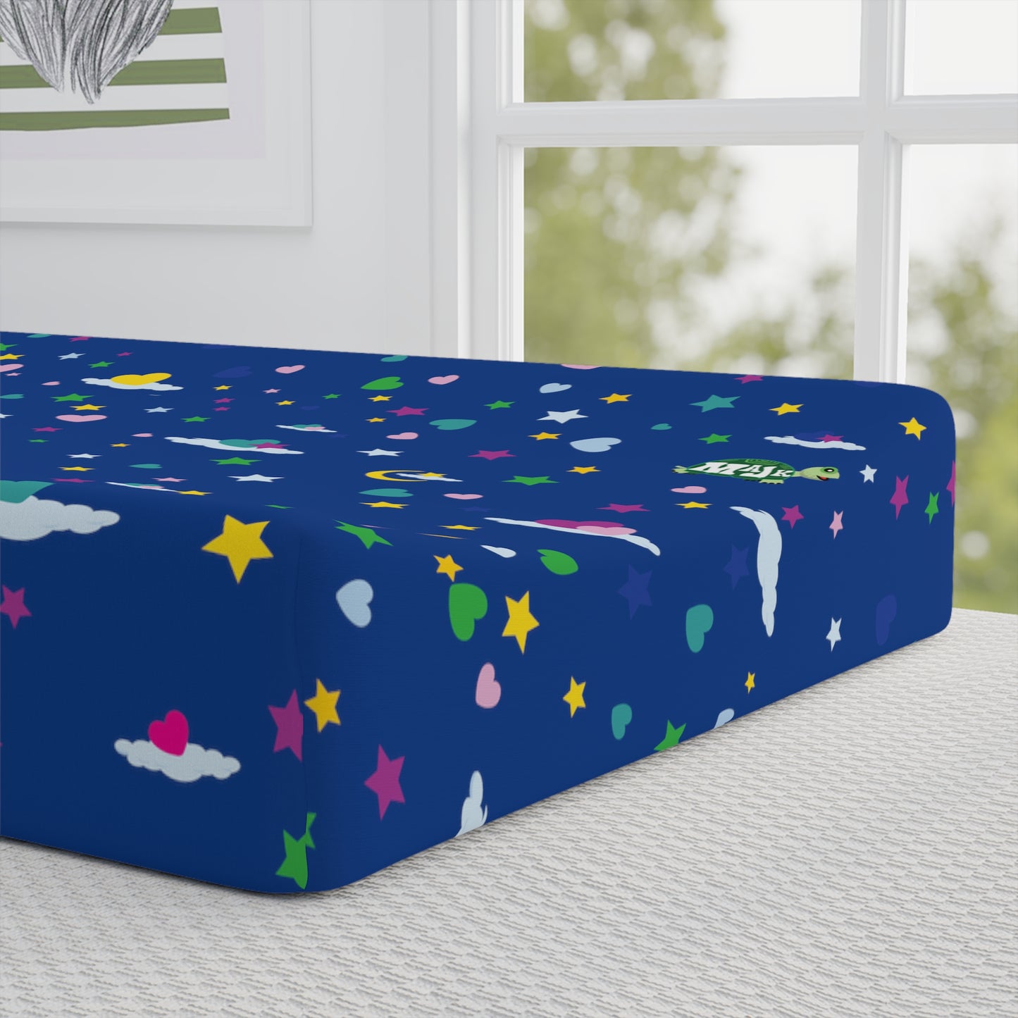 Baby Changing Pad Cover "Sweet Dreams Little One Collection" (Royal Blue)
