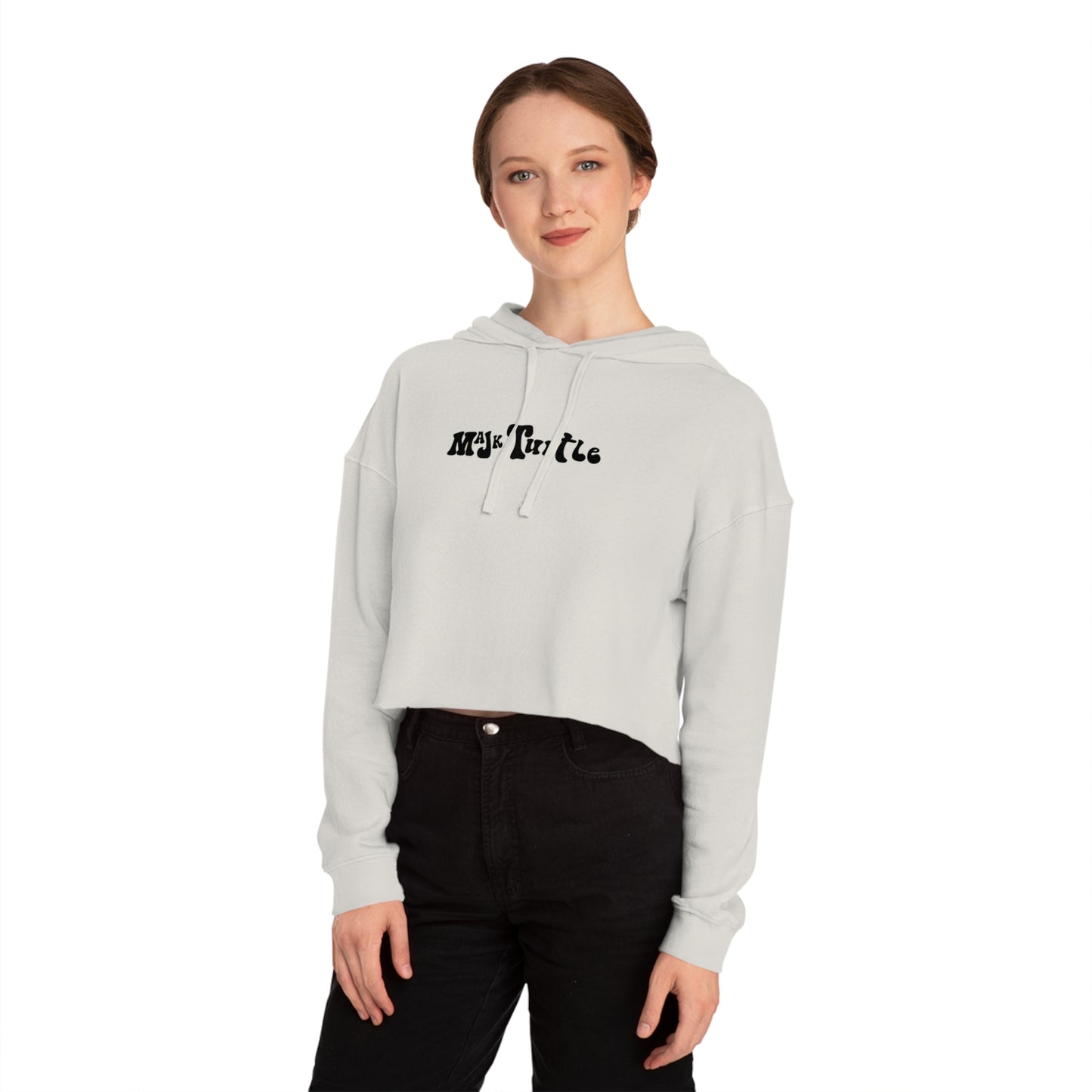 Women's Cropped Hooded Sweatshirt "Tag Shirt"