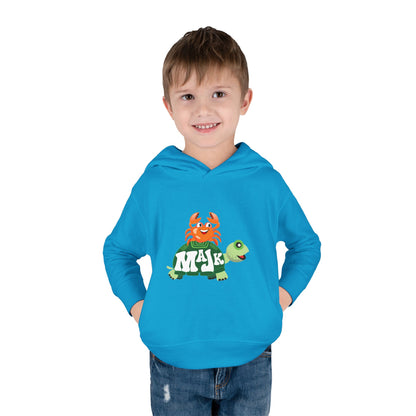 Toddler Pullover Hoodie Adventure with MAJK Turtle and Crabby Crab