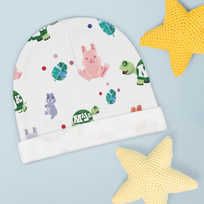 Baby Beanie — "Snuggle Bus animals"