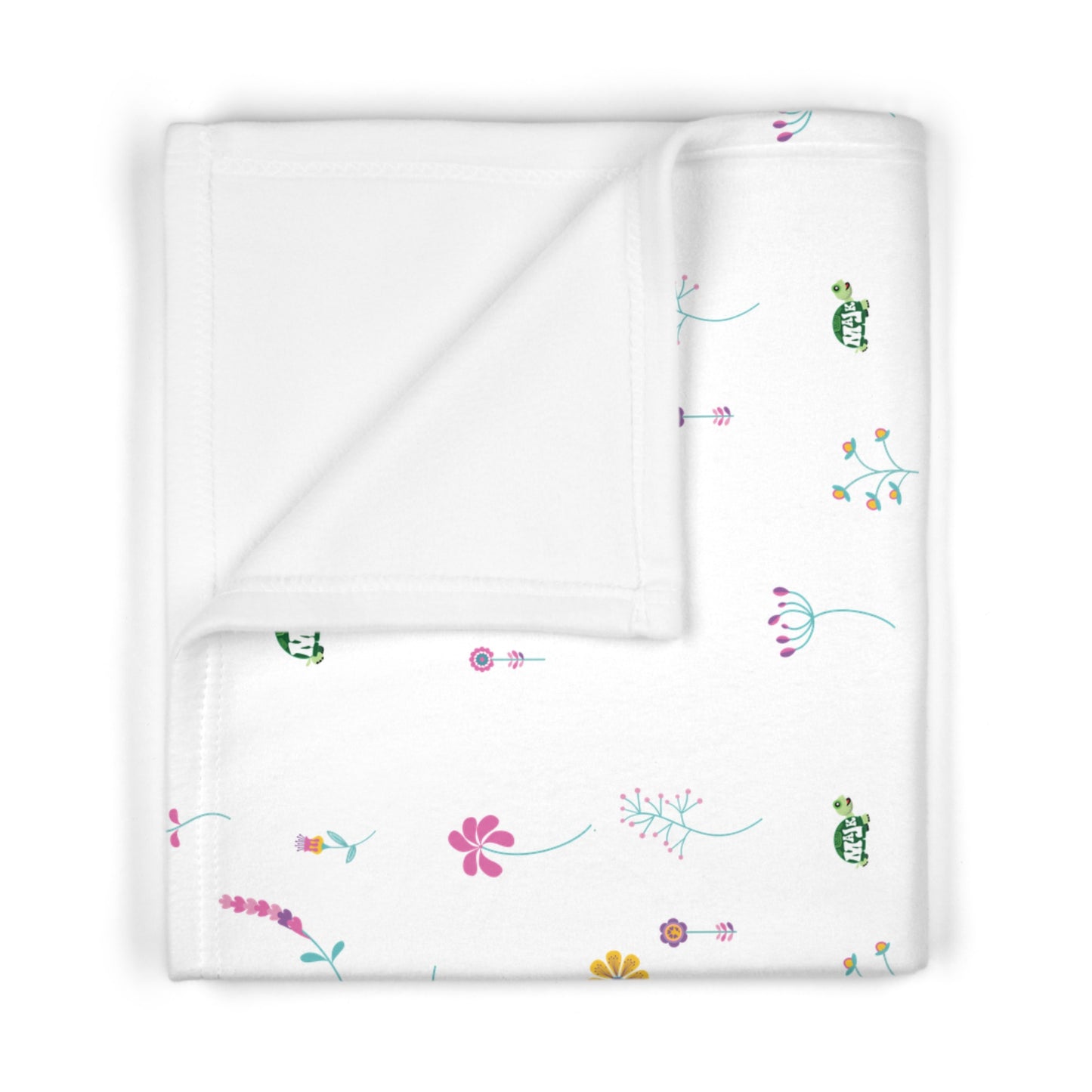 Receiving Soft Fleece Baby Blanket "Baby in Bloom"