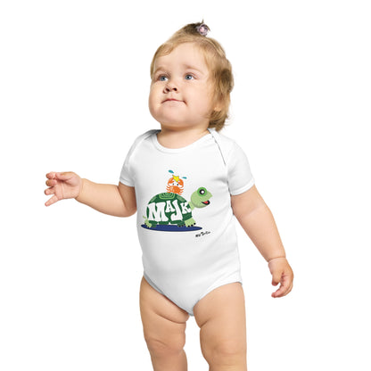 Short Sleeve Baby Bodysuit  "Besties" (100% Cotton)