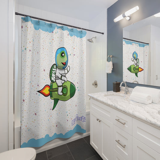 Shower Curtains "Tranquil Cosmic Voyage'