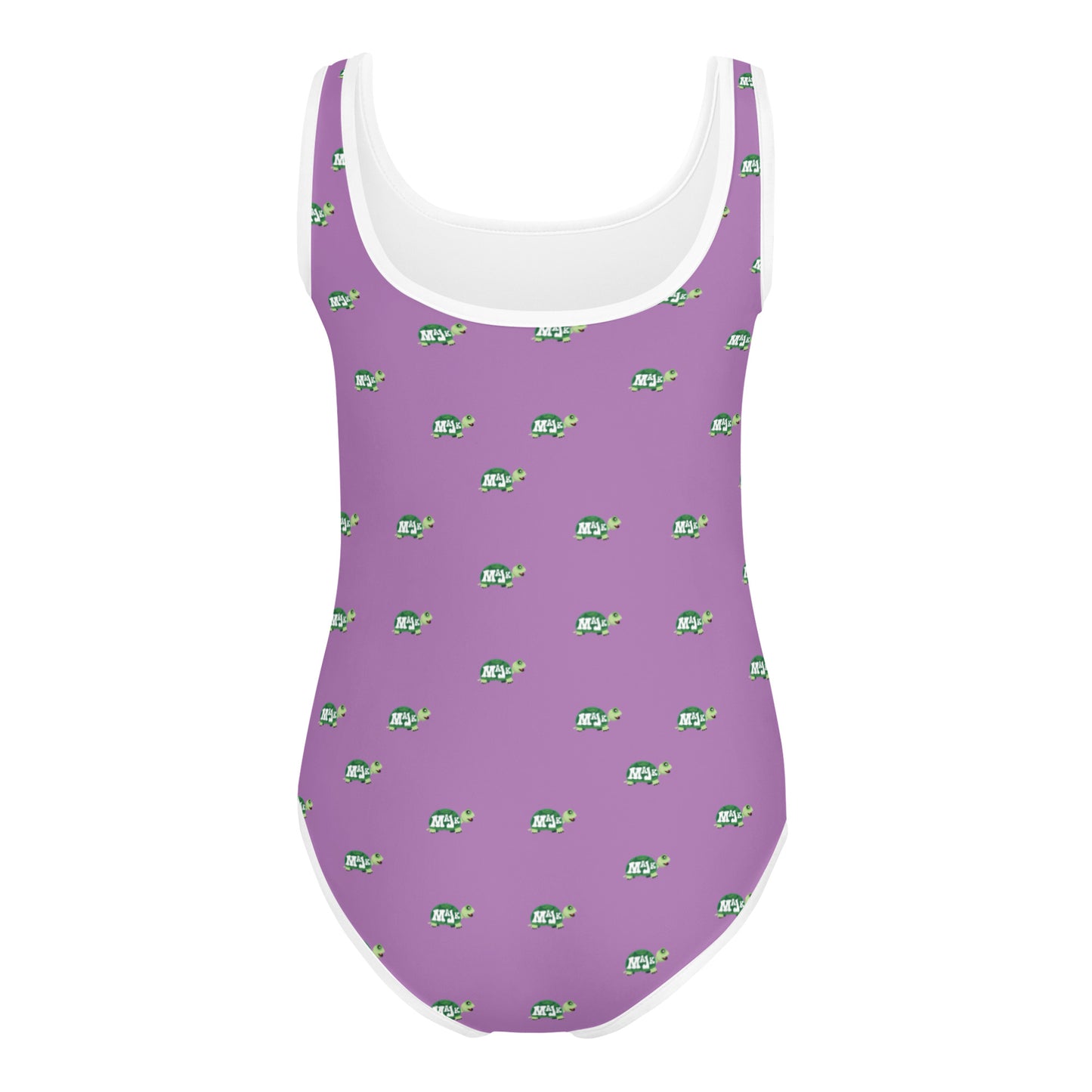 All-Over Print Girl's One-piece Swimsuit "MaJK Turtle Purple"