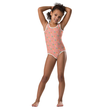 All-Over Print Girl's One-piece Swimsuit  "Sun and Surf"