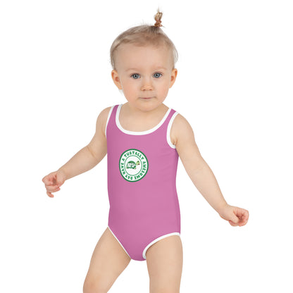 All-Over Print Girl's One-piece Swimsuit "Have a Turtally Awesome Day"