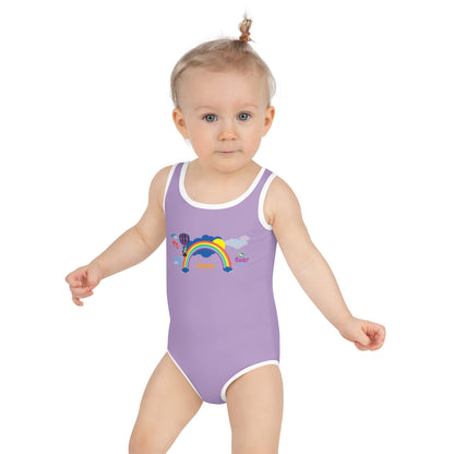 All-Over Print Girl's one-piece Swimsuit "Fly, Dream, Soar"