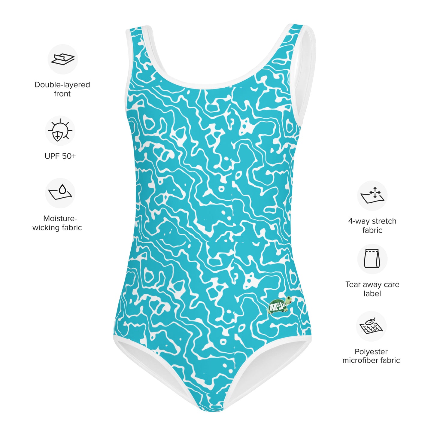 All-Over Print Girl's one-piece Swimsuit "Water ripple"