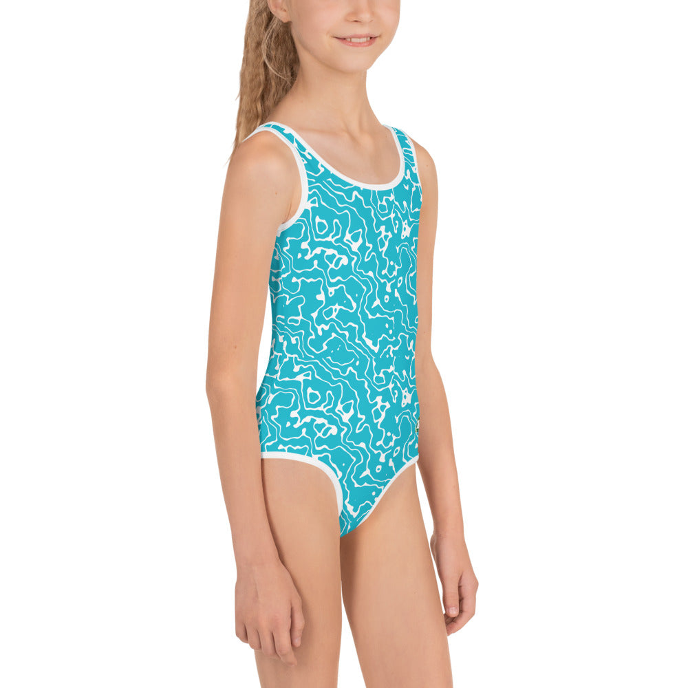 All-Over Print Girl's one-piece Swimsuit "Water ripple"