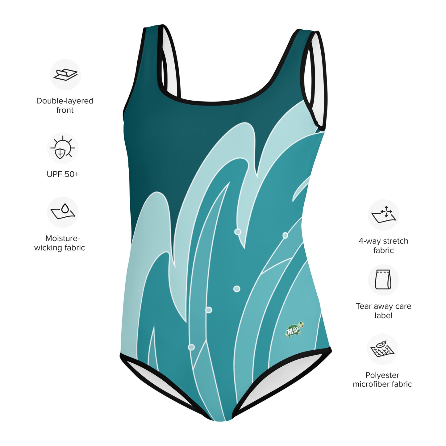 All-Over Print Youth One-piece Swimsuit "Pura Vida"