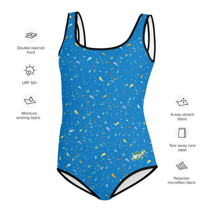 All-Over Print Youth One-piece Swimsuit "Surf's Up"
