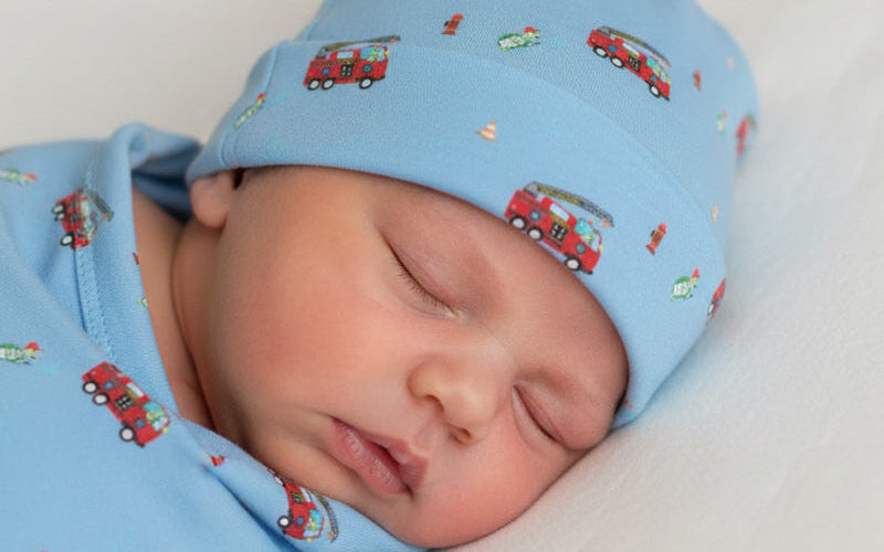 Baby Beanie — MAJK Turtle Firefighter pattern