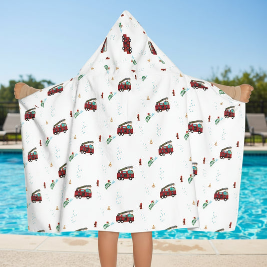 Kid's Hooded Towel "MAJK Turtle Fire Department" theme
