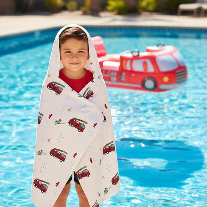Kid's Hooded Towel "MAJK Turtle Fire Department" theme