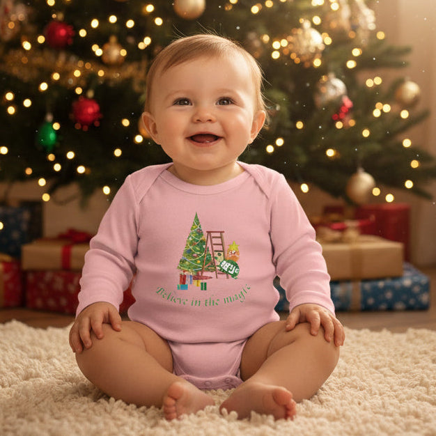 Infant Long Sleeve Bodysuit, "Believe in the magic"