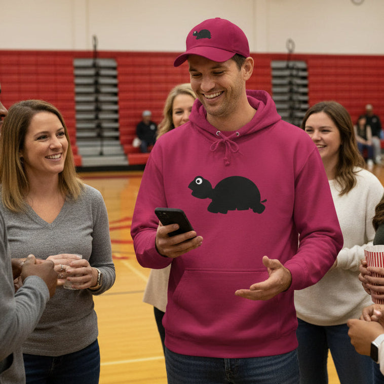 Unisex College Hoodie, MaJk, Black, Silhouette