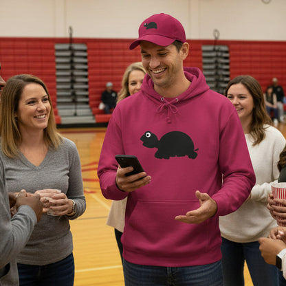 Unisex College Hoodie, MaJk, Black, Silhouette