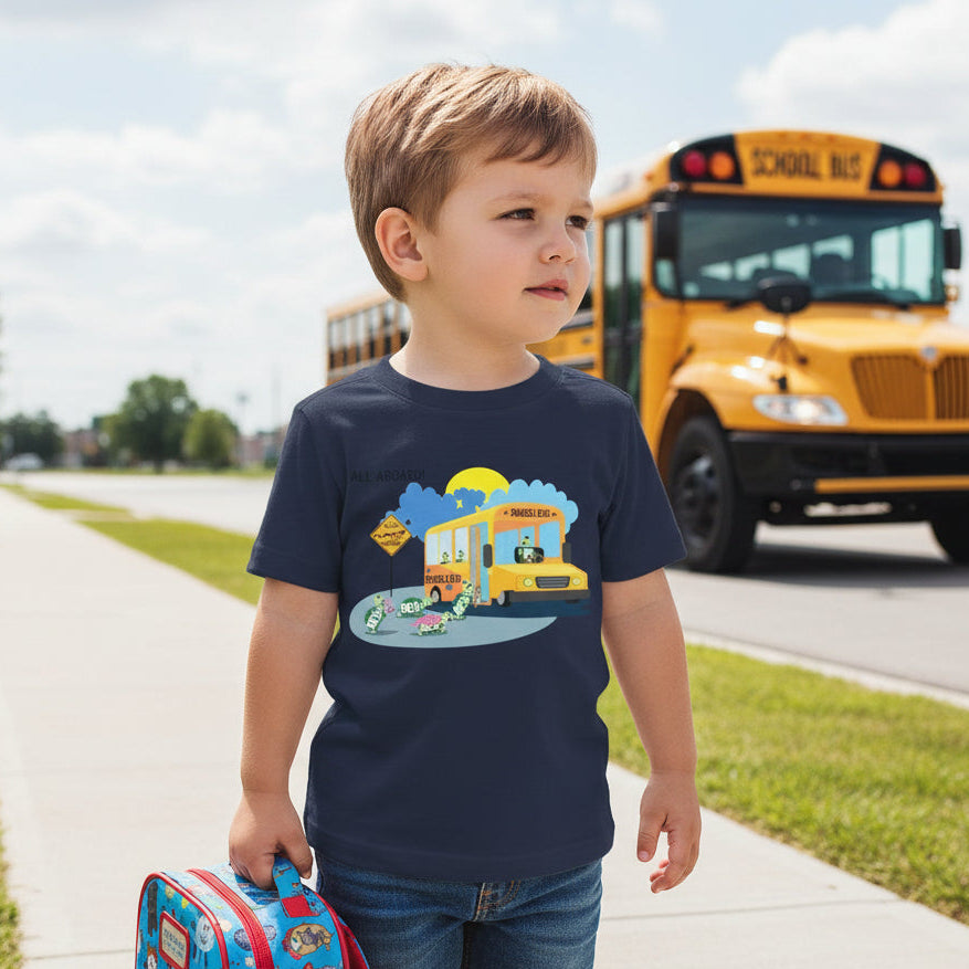 Baby/toddler Short Sleeve T-Shirt " All Aboard The Snuggle Bus"