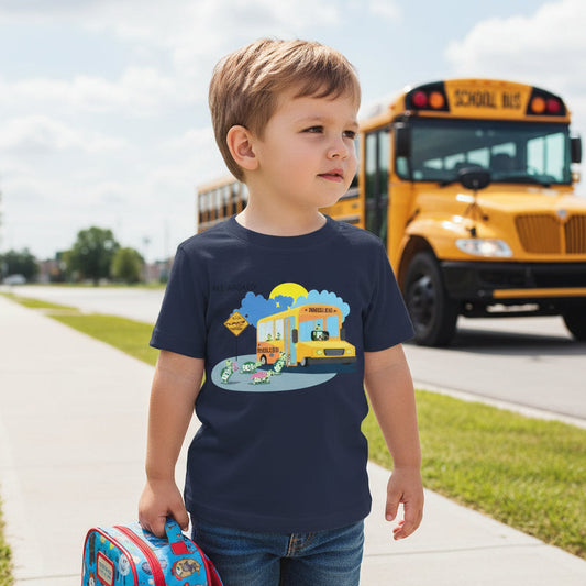 Baby/toddler Short Sleeve T-Shirt " All Aboard The Snuggle Bus"