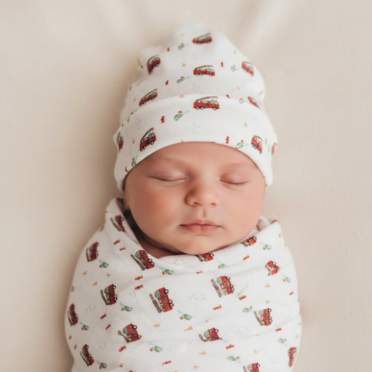 Baby Beanie — Fire truck themed