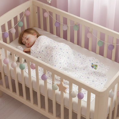 Receiving Soft Fleece Baby Blanket -Turtles Fly Over the Rainbow Collection / Flower pattern